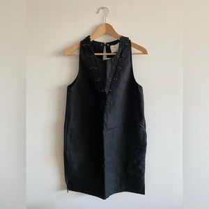 3.1 Phillip Lim, Black Linen Mini Dress w/ Metal Detailing, US 6